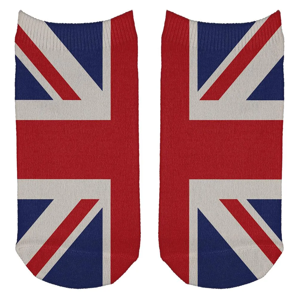 British Flag Union Jack All Over Adult Ankle Socks sold by Old Glory