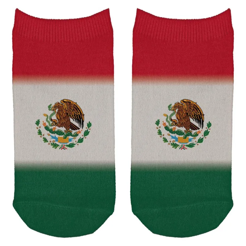 Cinco De Mayo Mexican Flag All Over Adult Ankle Socks sold by Old Glory