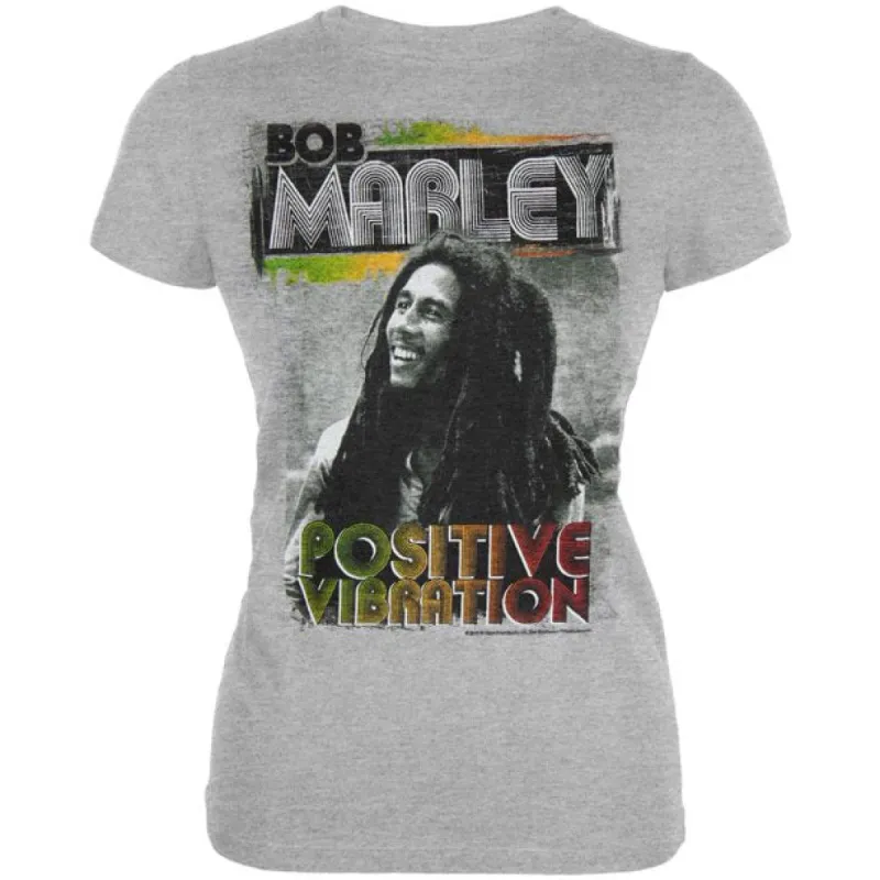 Bob Marley - Positive Vibrations Juniors T-Shirt sold by Old Glory