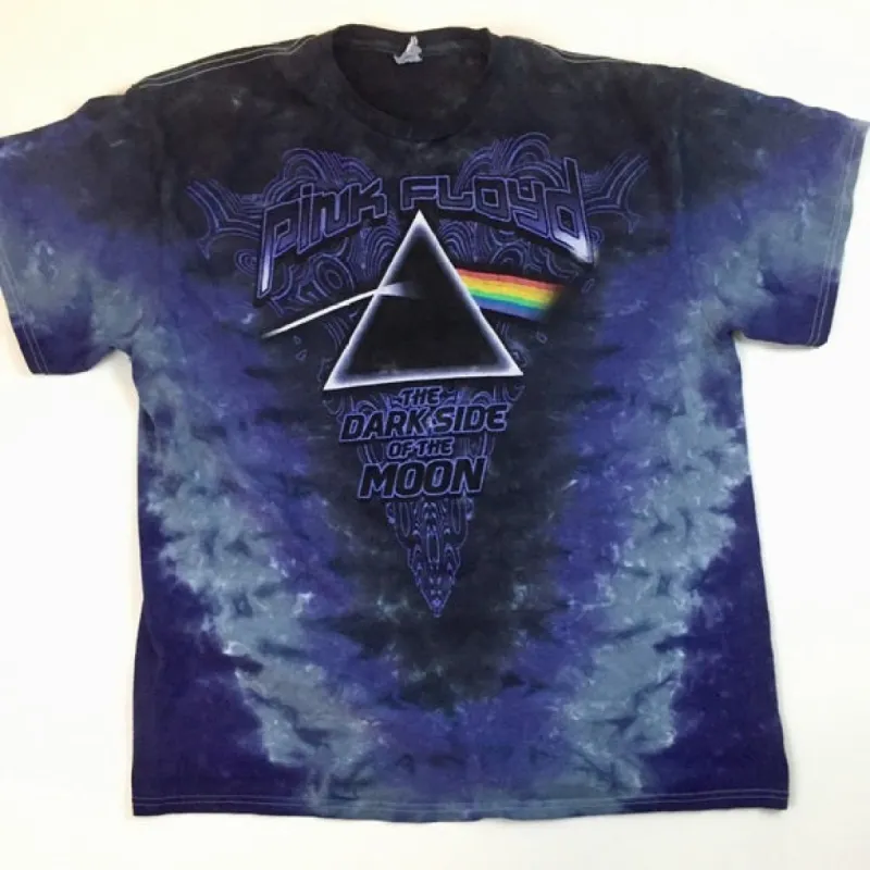 Pink Floyd - Dark Side of the Moon V Tie Dye Adult Unisex T Shirt sold by Old Glory