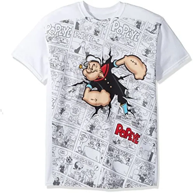 Popeye - Breakout White Mens T Shirt sold by Old Glory