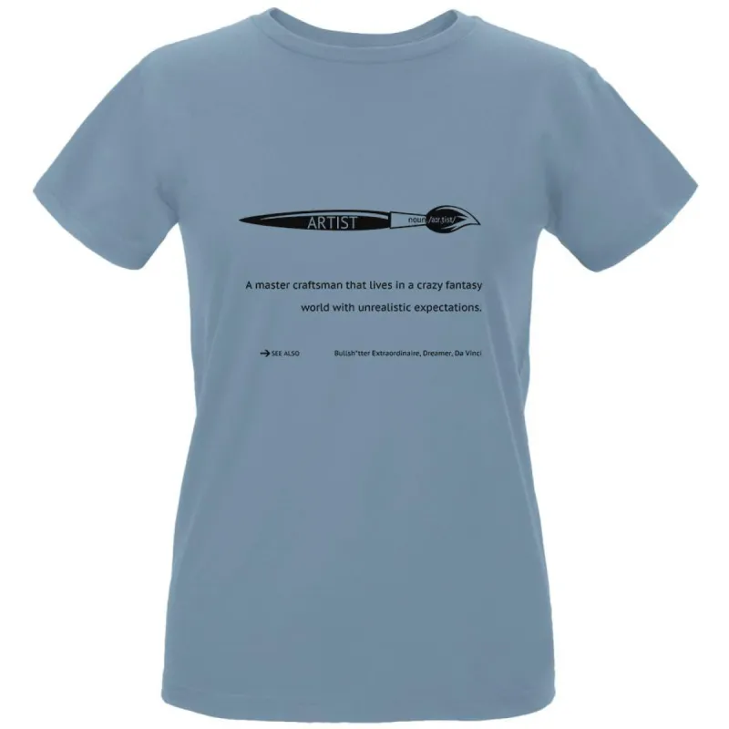 ARTIST Noun Blue Womens Organic T-Shirt sold by Old Glory