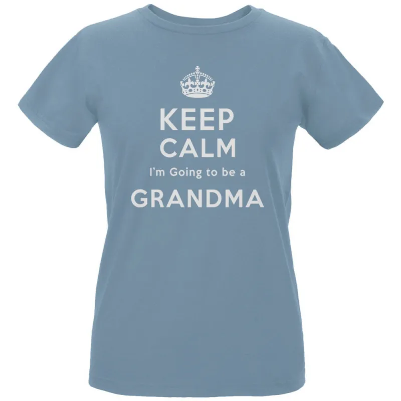 Keep Calm Going to be Grandma Blue Women's Organic T-Shirt sold by Old Glory