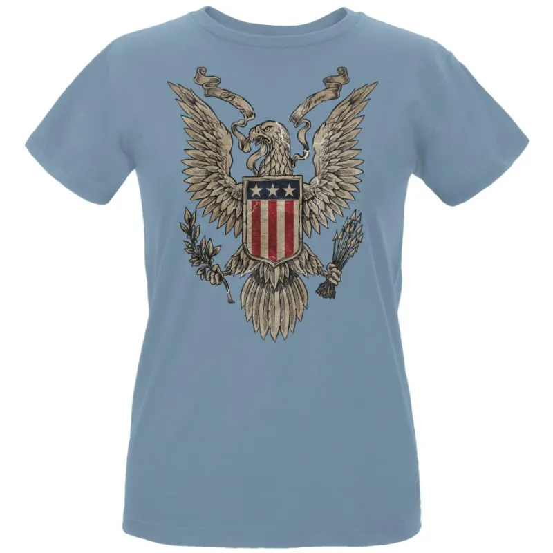 4th July Born Free Vintage American Bald Eagle Womens Organic T Shirt sold by Old Glory