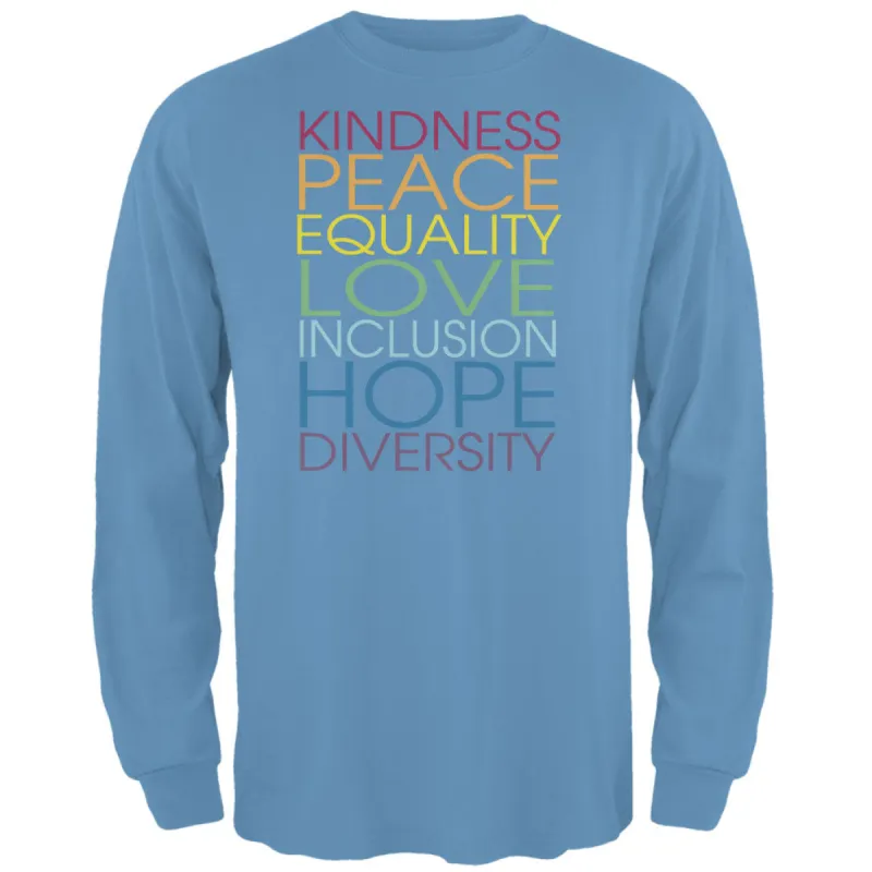 Kindness Love Hope Mens Long Sleeve T Shirt sold by Old Glory