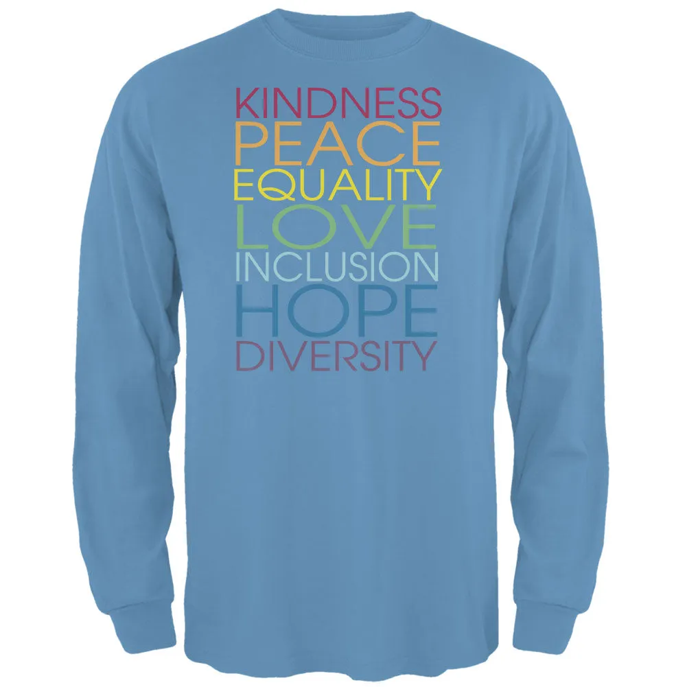 Kindness Love Hope Mens Long Sleeve T Shirt sold by Old Glory