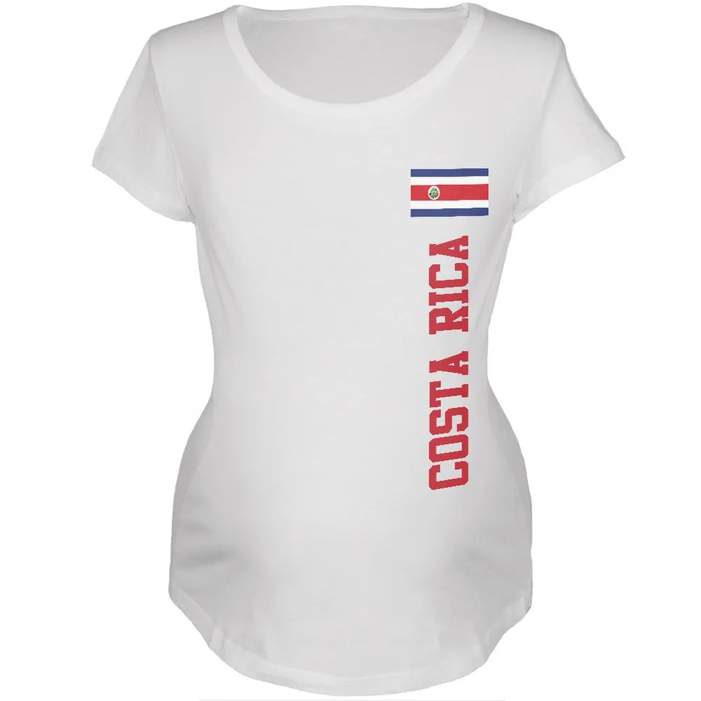 World Cup Costa Rica White Womens Soft Maternity T-Shirt sold by Old Glory