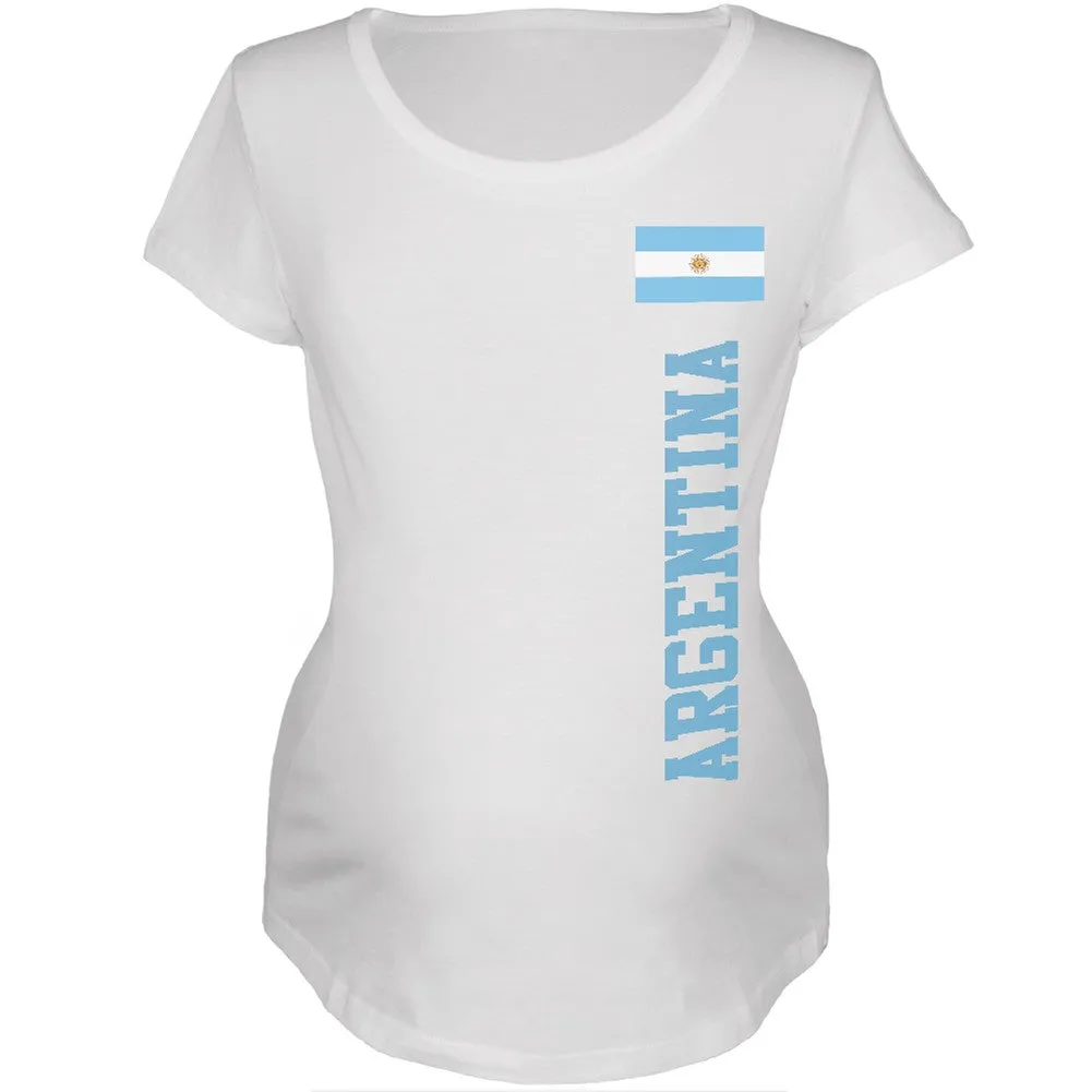 World Cup Argentina White Womens Soft Maternity T-Shirt sold by Old Glory