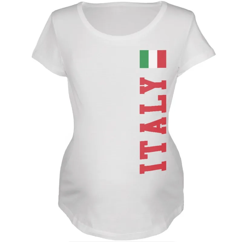World Cup Italy White Womens Soft Maternity T-Shirt sold by Old Glory