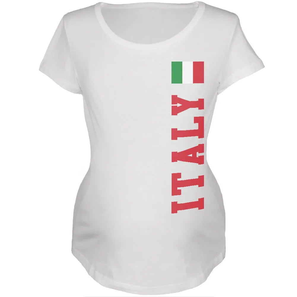 World Cup Italy White Womens Soft Maternity T-Shirt sold by Old Glory