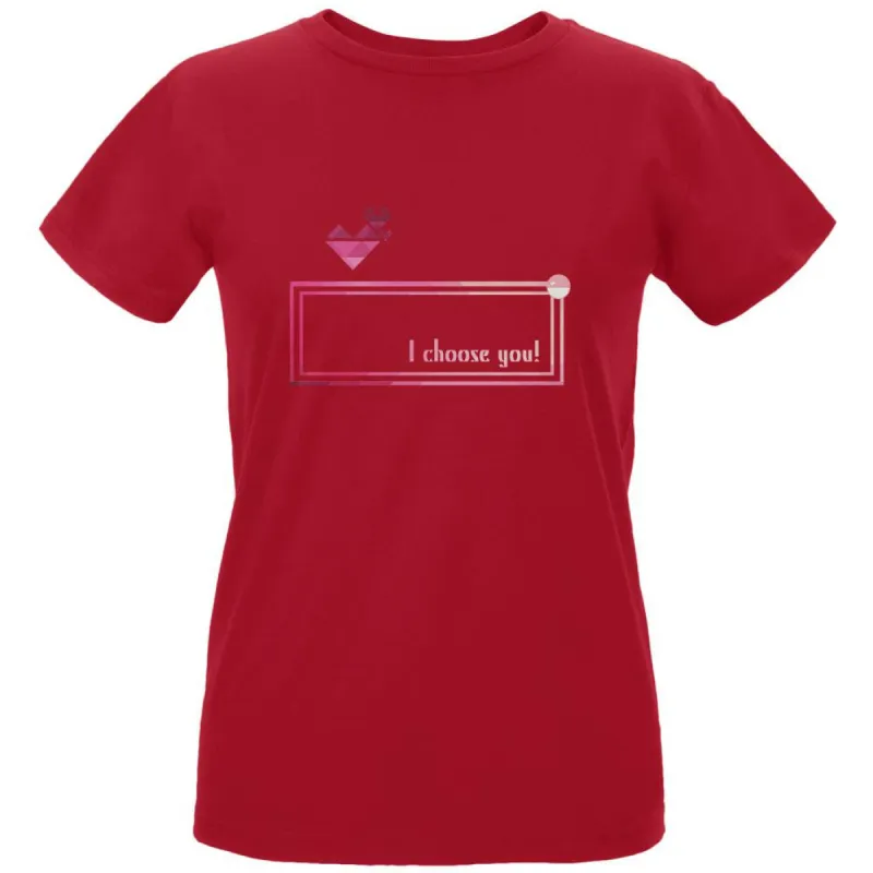 Valentines Day I Choose You Red Womens Organic T-Shirt sold by Old Glory