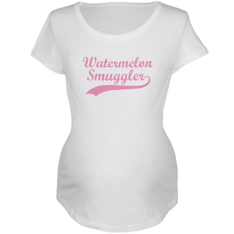 Watermelon Smuggler White Maternity Soft T-Shirt sold by Old Glory
