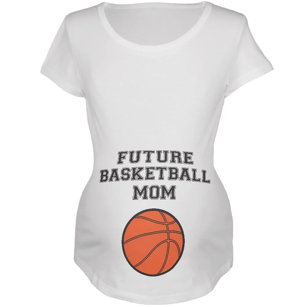 Future Basketball Mom White Maternity Soft T-Shirt sold by Old Glory