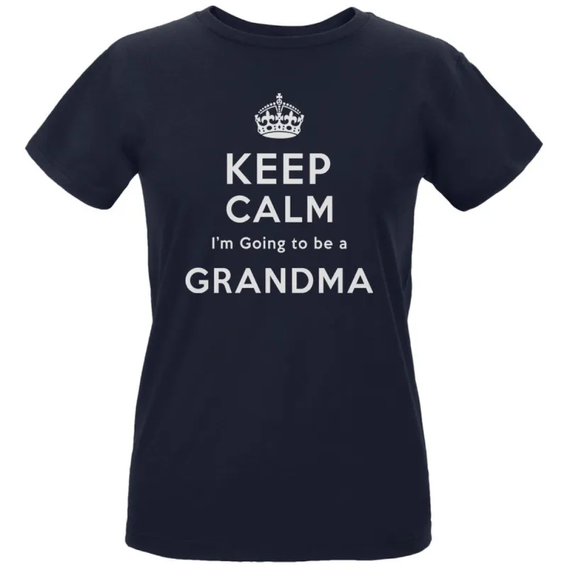 Keep Calm Going to be Grandma Navy Women's Organic T-Shirt sold by Old Glory