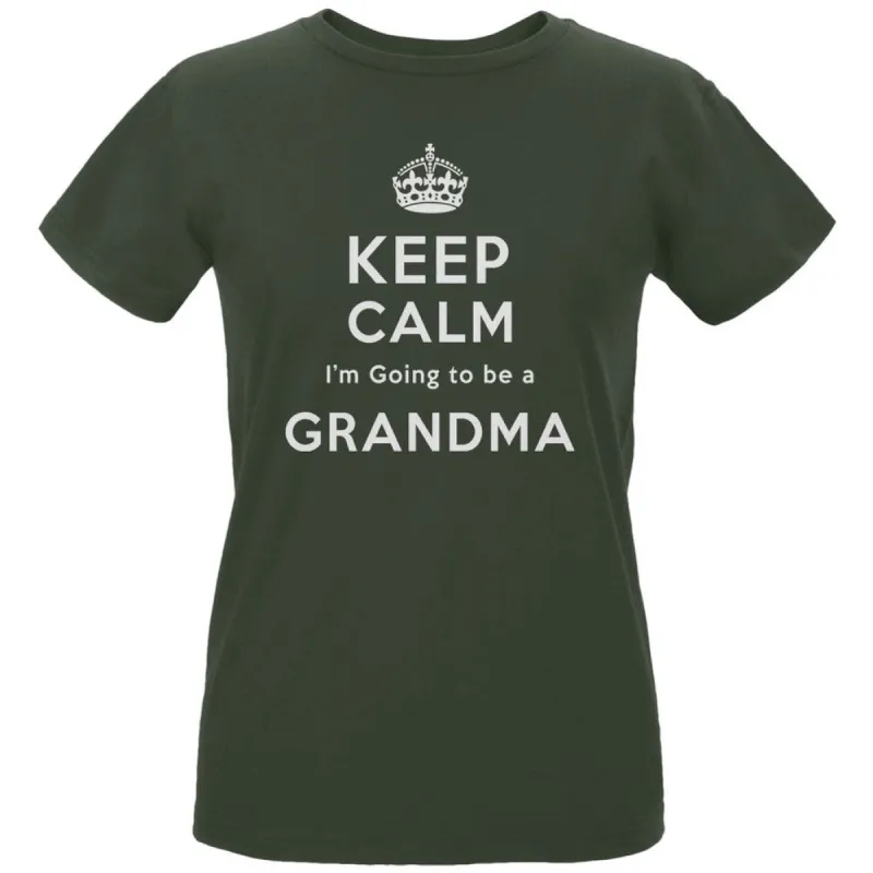 Keep Calm Going to be Grandma City Green Women's Organic T-Shirt sold by Old Glory