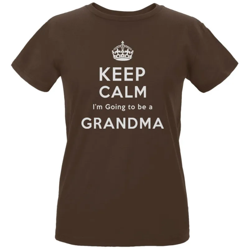 Keep Calm Going to be Grandma Chocolate Women's Organic T-Shirt sold by Old Glory