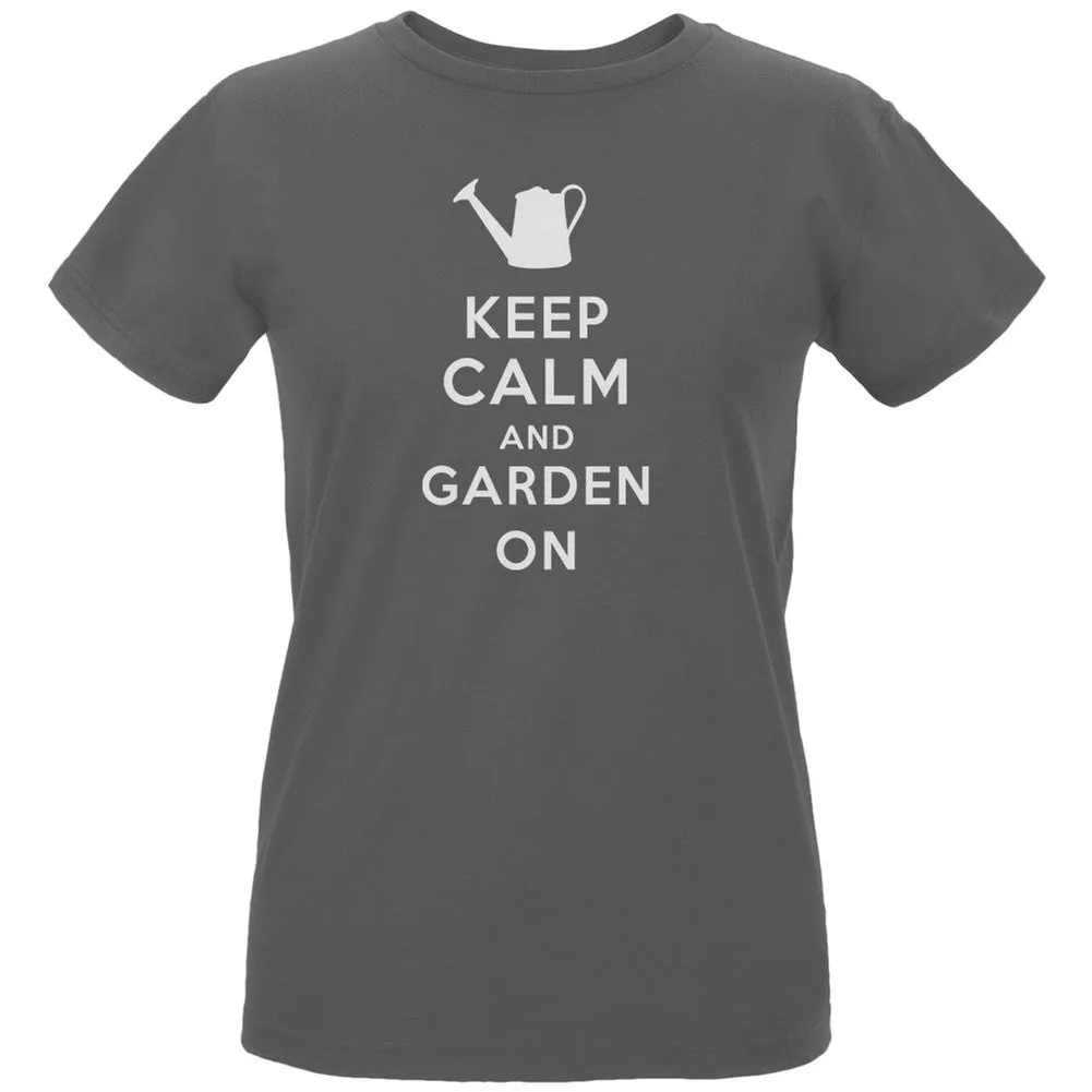 Mother's Day - Keep Calm & Garden On Women's Organic Charcoal T-Shirt sold by Old Glory
