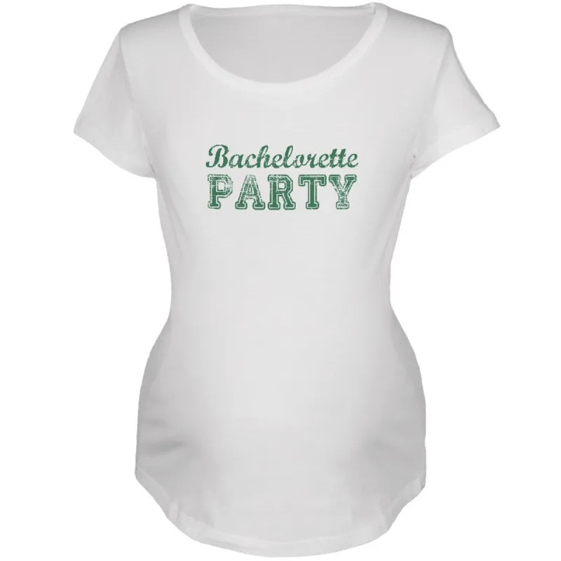 Bachelorette Party Designated Driver White Maternity Soft T-Shirt sold by Old Glory
