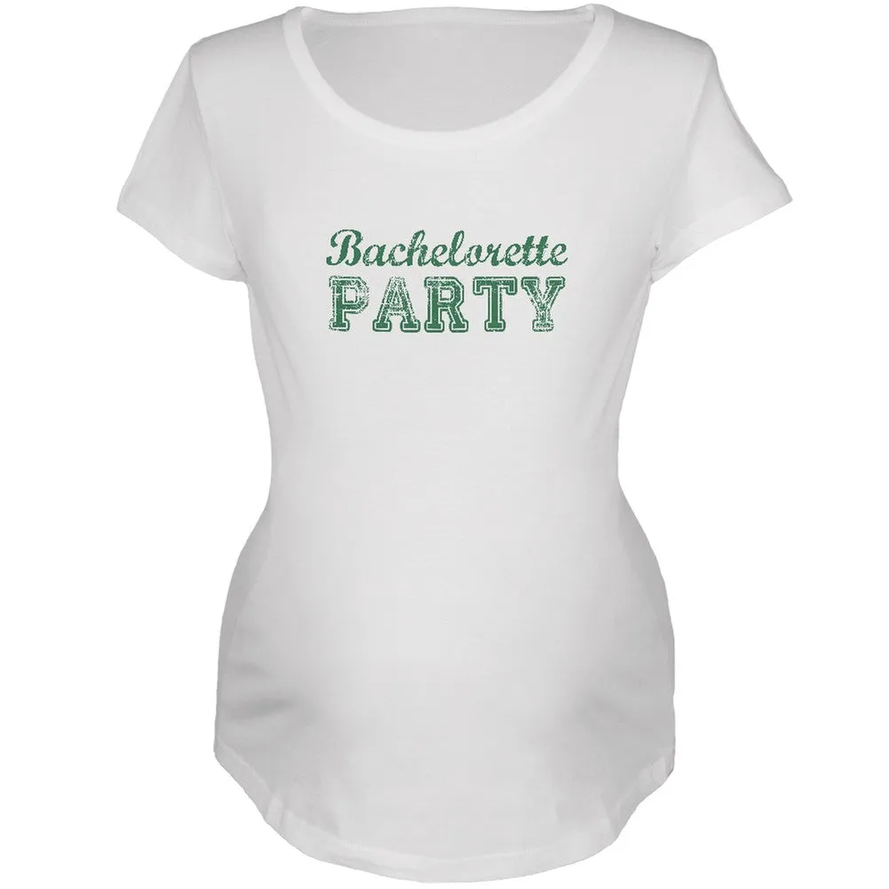 Bachelorette Party Designated Driver White Maternity Soft T-Shirt sold by Old Glory