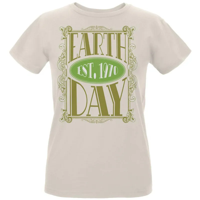 Earth Day - Vintage Earth Day Est. 1970 Women's Organic Natural T-Shirt sold by Old Glory
