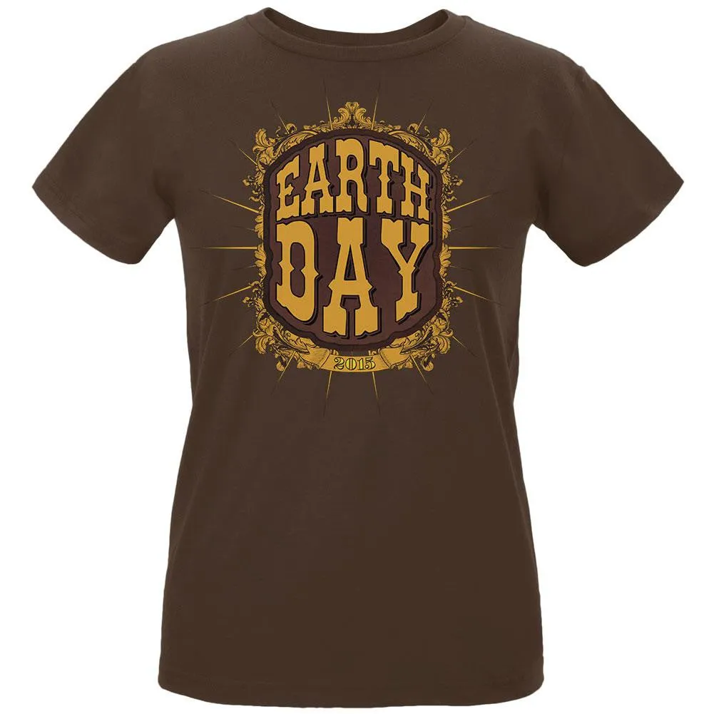 Earth Day - Vintage Earth Day 2015 Women's Organic Chocolate T-Shirt sold by Old Glory