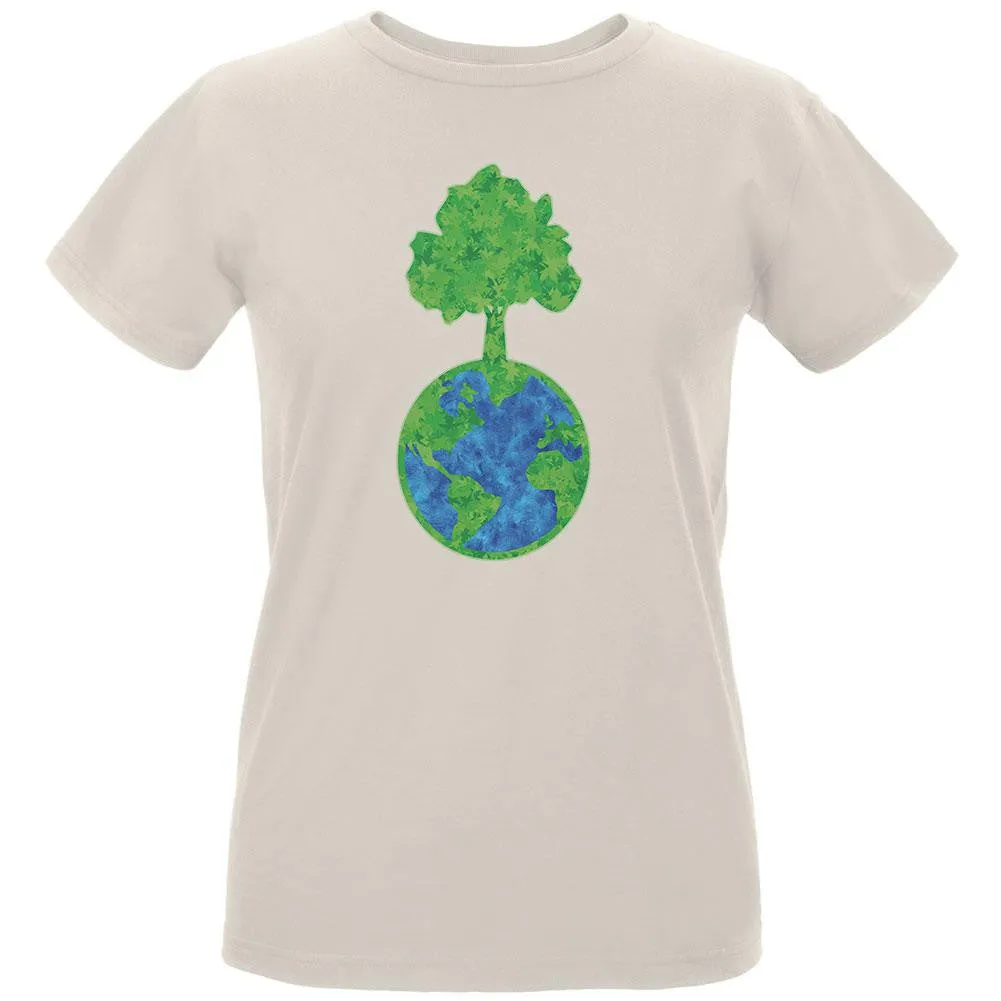 Earth Day - World Tree Women's Organic Natural T-Shirt sold by Old Glory