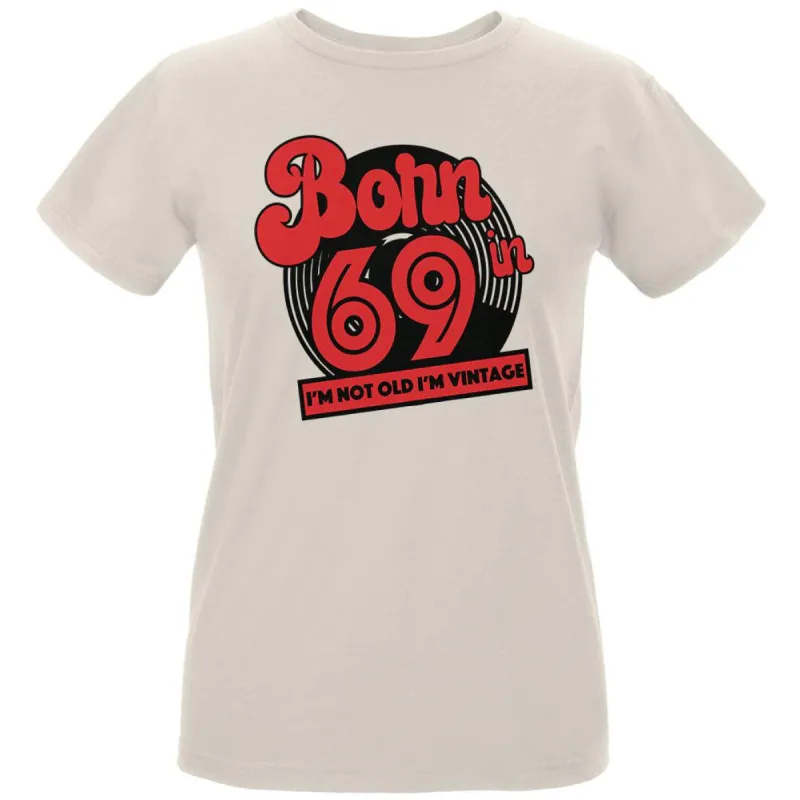 Born In 1969 Record I'm Not Old I'm Vintage Womens T Shirt sold by Old Glory