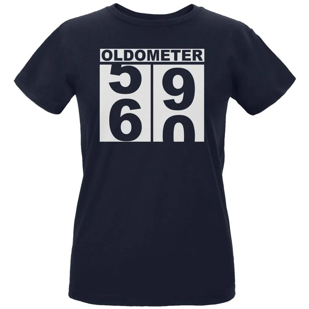 Milestone Birthday Oldometer Odometer Turning 60 Womens Organic T Shirt sold by Old Glory