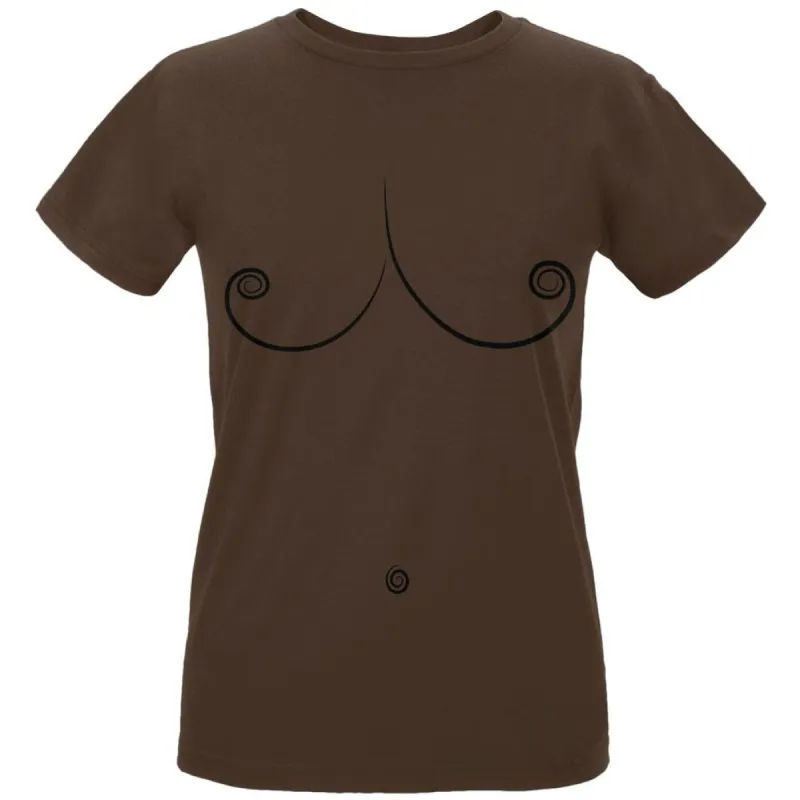 Feminism Spiral Boobs and Belly Button Womens Organic T Shirt sold by Old Glory