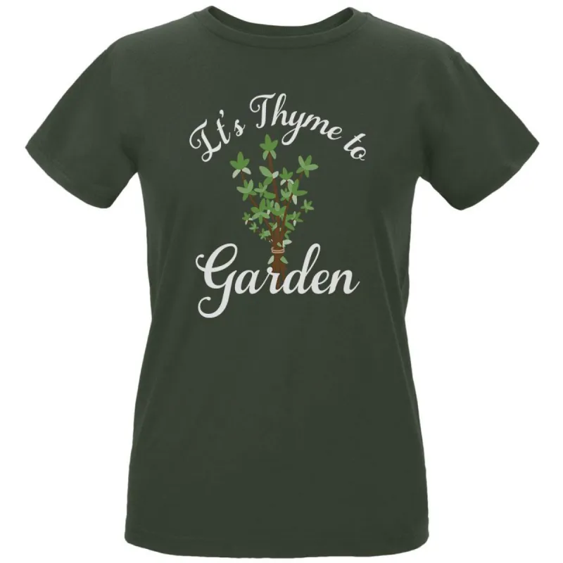 Gardening It's Thyme Time to Garden Womens Organic T Shirt sold by Old Glory