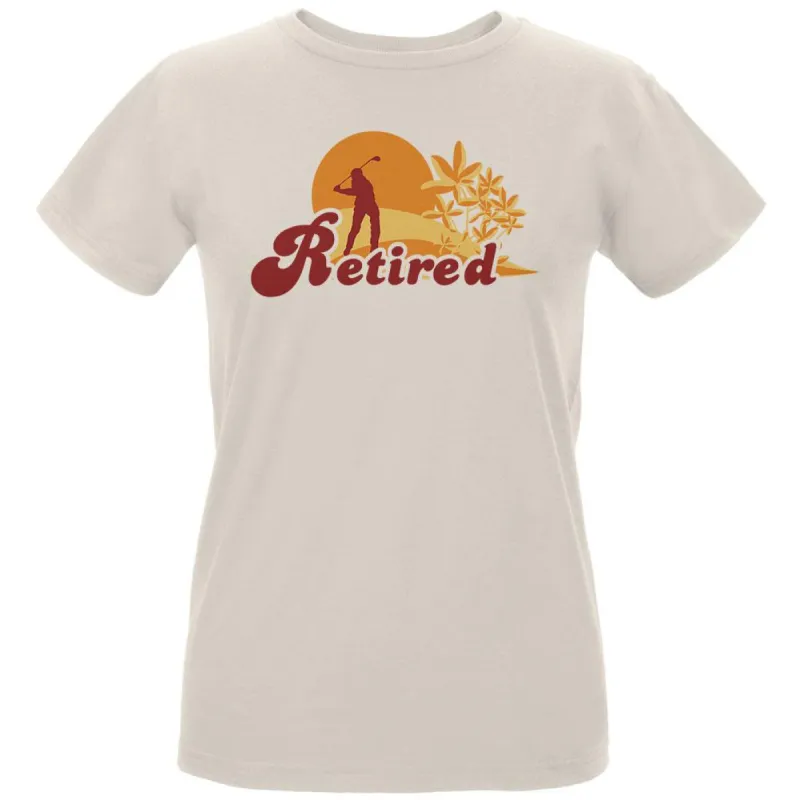 Retired Golf Golfer Sunset Womens Organic T Shirt sold by Old Glory