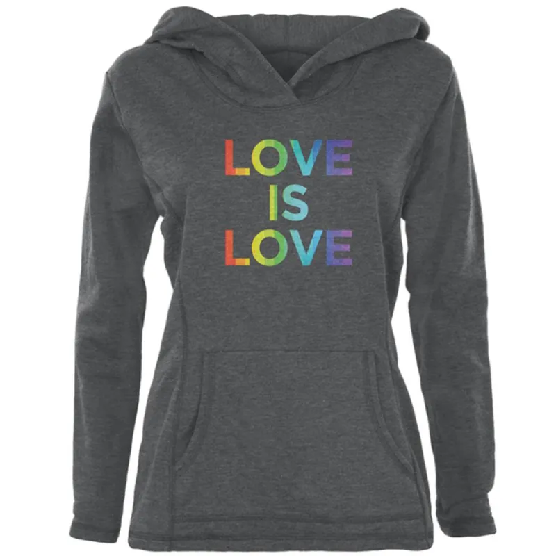 LGBT Gay Pride Love Is Love Womens Pullover Hoodie sold by Old Glory