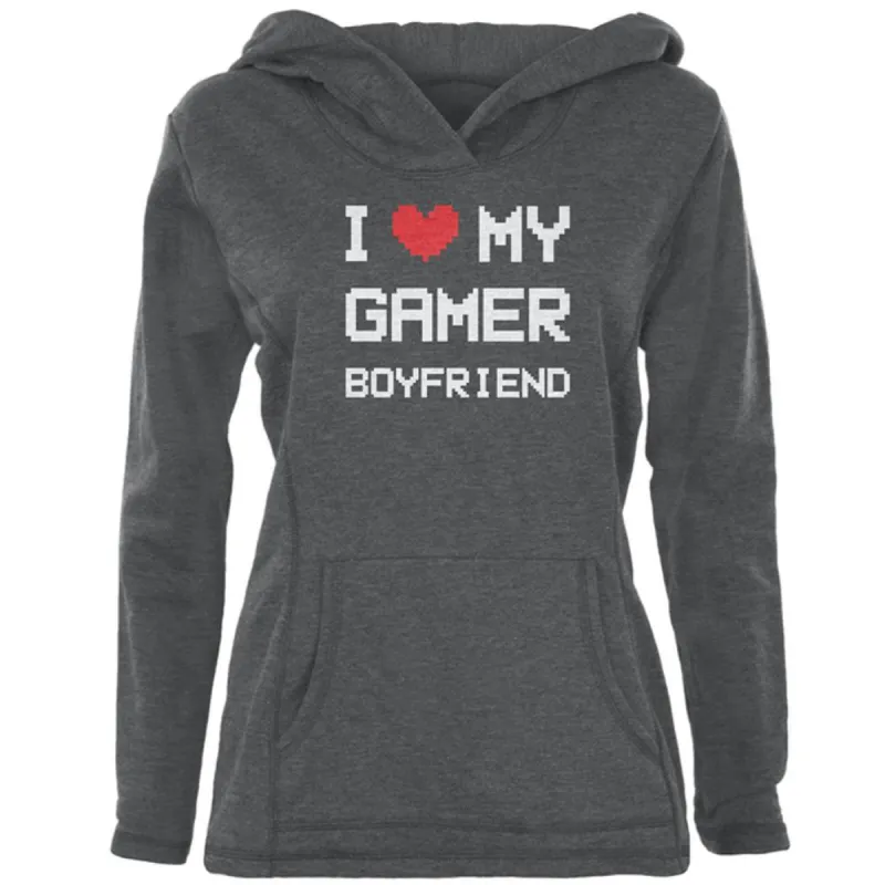 I Heart Love My Gamer Boyfriend Womens Pullover Hoodie sold by Old Glory