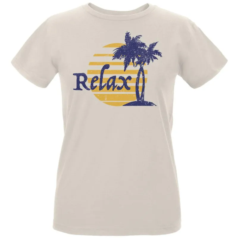 Summer Sun Relax Palm Tree Womens Organic T Shirt sold by Old Glory