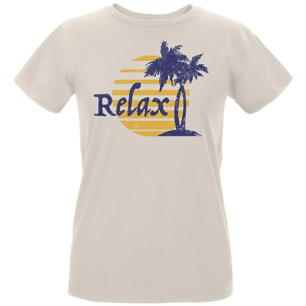 Summer Sun Relax Palm Tree Womens Organic T Shirt sold by Old Glory