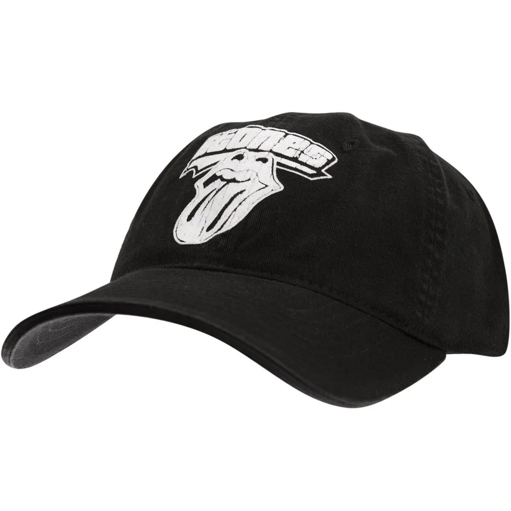 Rolling Stones - White Tongue Flex-Fit Baseball Cap sold by Old Glory