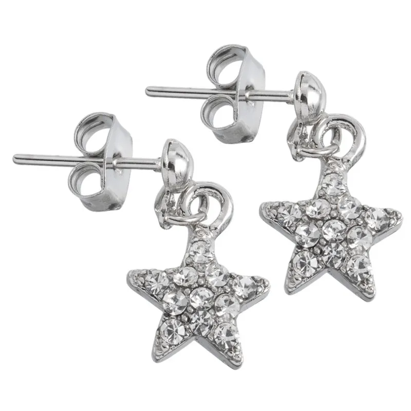 Small Gemmed Stars Dangle Earrings sold by Old Glory