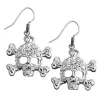 Gemmed Skull & Crossbones Dangle Earrings sold by Old Glory