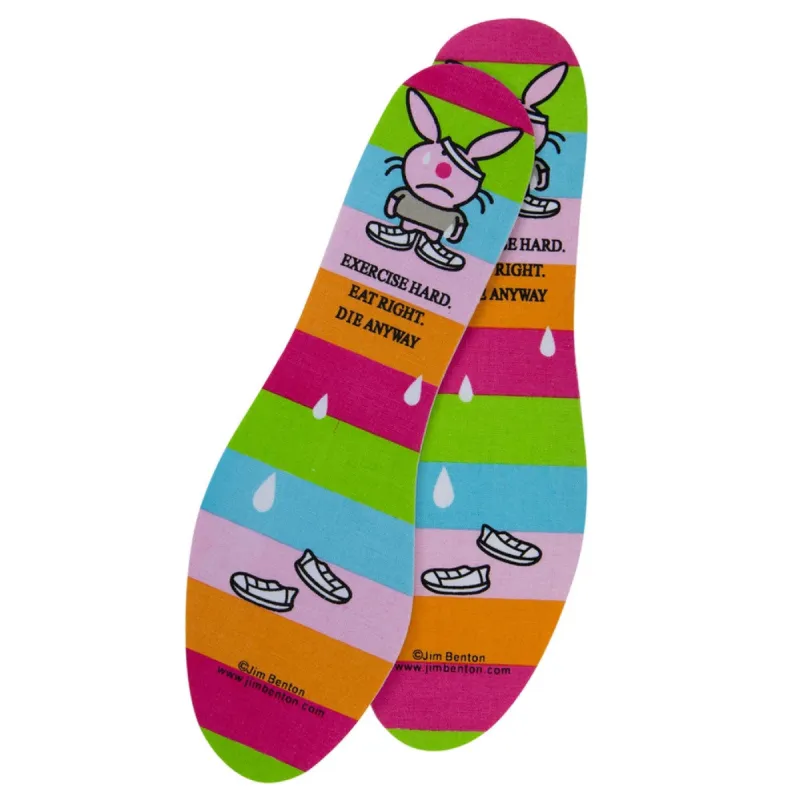 Happy Bunny - Die Anyway Cut-to-Fit Fun Insoles sold by Old Glory