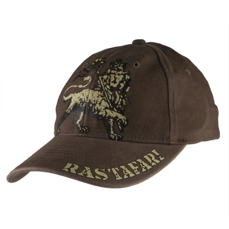 Rastafari - Lion Logo Fitted Baseball Cap sold by Old Glory