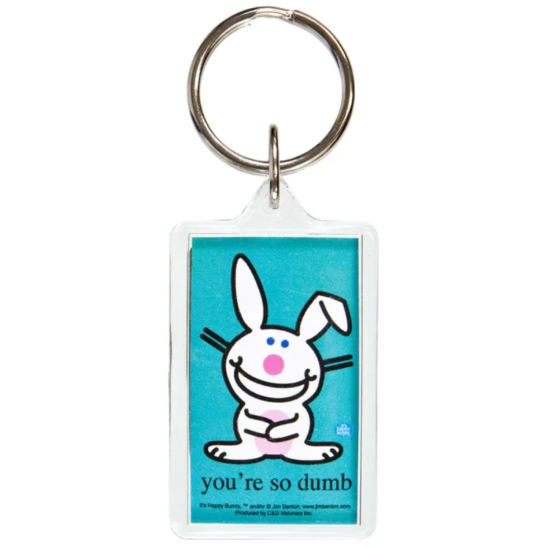 Happy Bunny - Dumb Keychain sold by Old Glory