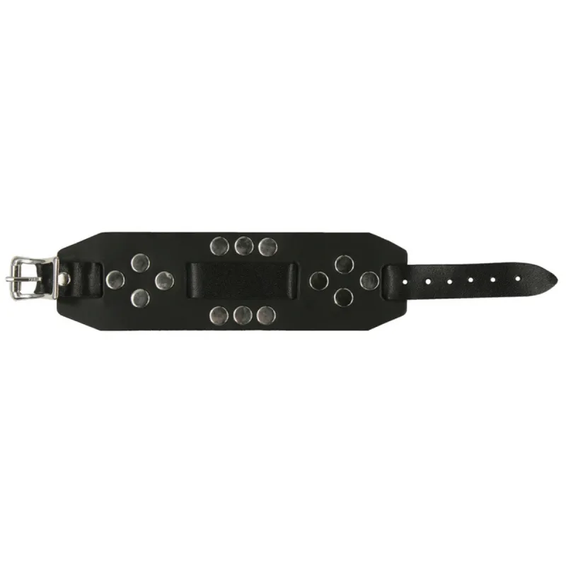 Round Studded Leather Wristband sold by Old Glory