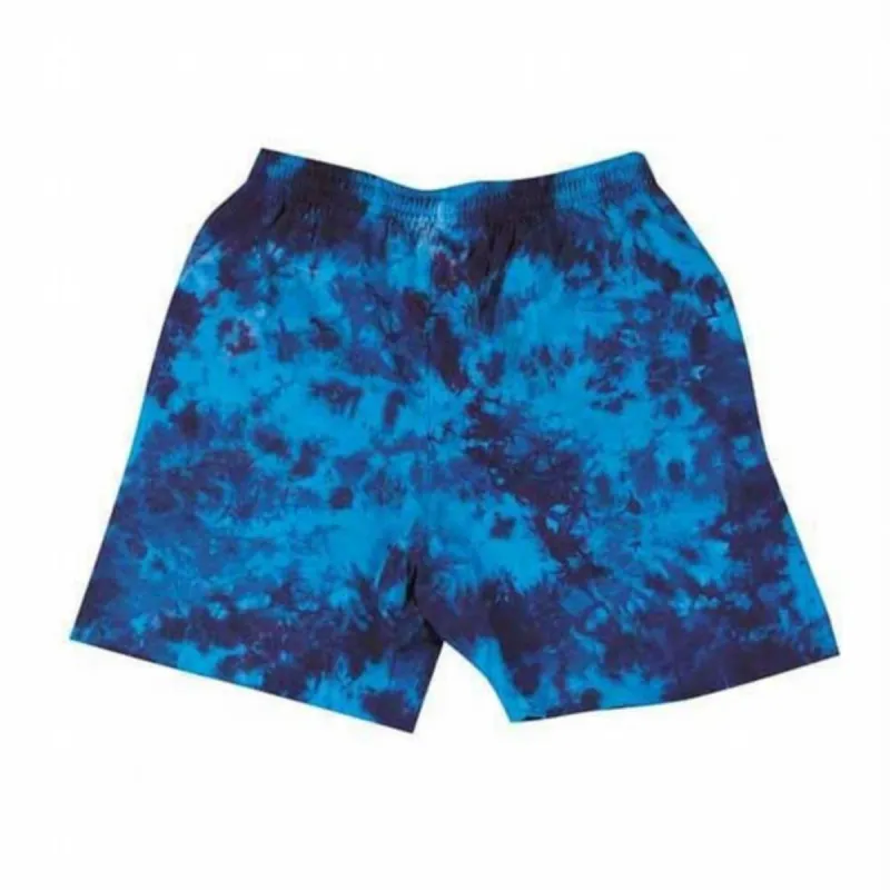 Blue Crinkle Tie-Dye Mens Sweat Shorts sold by Old Glory