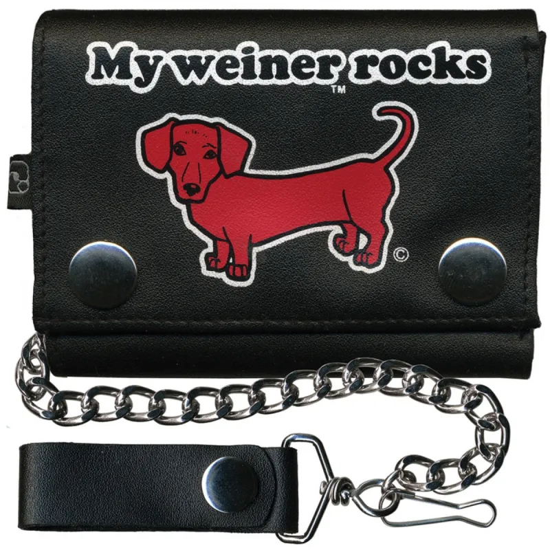 My Wiener Rocks Wallet W/ Chain sold by Old Glory