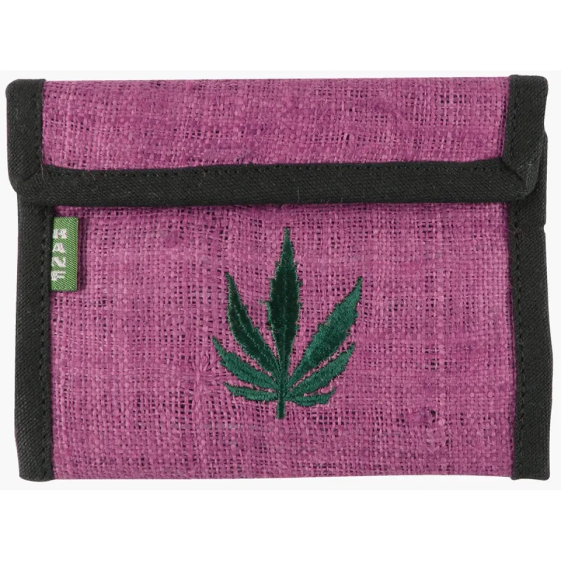 Pot Leaf Logo Pink Hemp Wallet sold by Old Glory