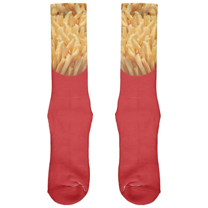 French Fries All Over Crew Socks sold by Old Glory