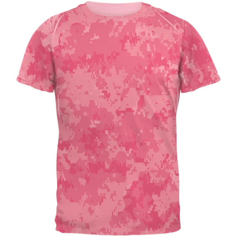 Pink Digital Camo All Over Pink Adult T-Shirt sold by Old Glory