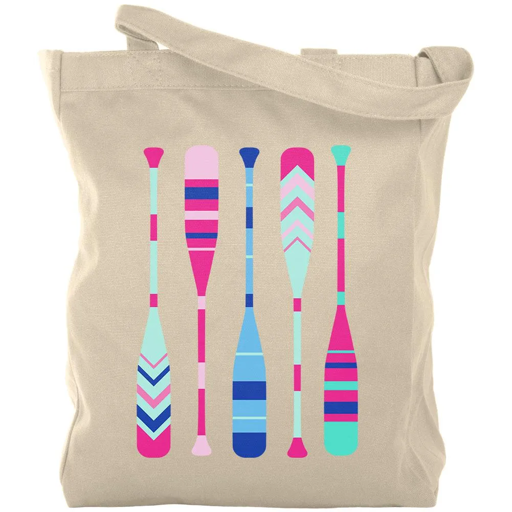 Summer Sun Enjoy the Waves - Canoe Paddles Canvas Tote Bag sold by Old Glory