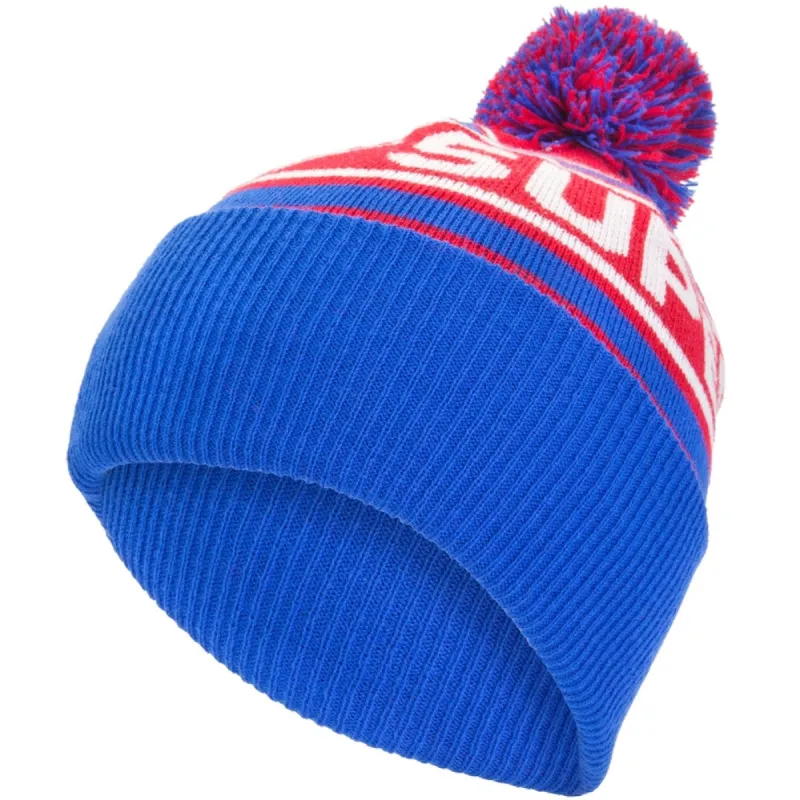 Superman - Shield Pom Pom Knit Hat sold by Old Glory