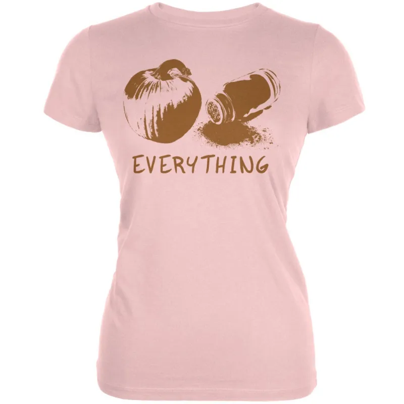 Pumpkin Spice Everything Light Pink Juniors Soft T-Shirt sold by Old Glory